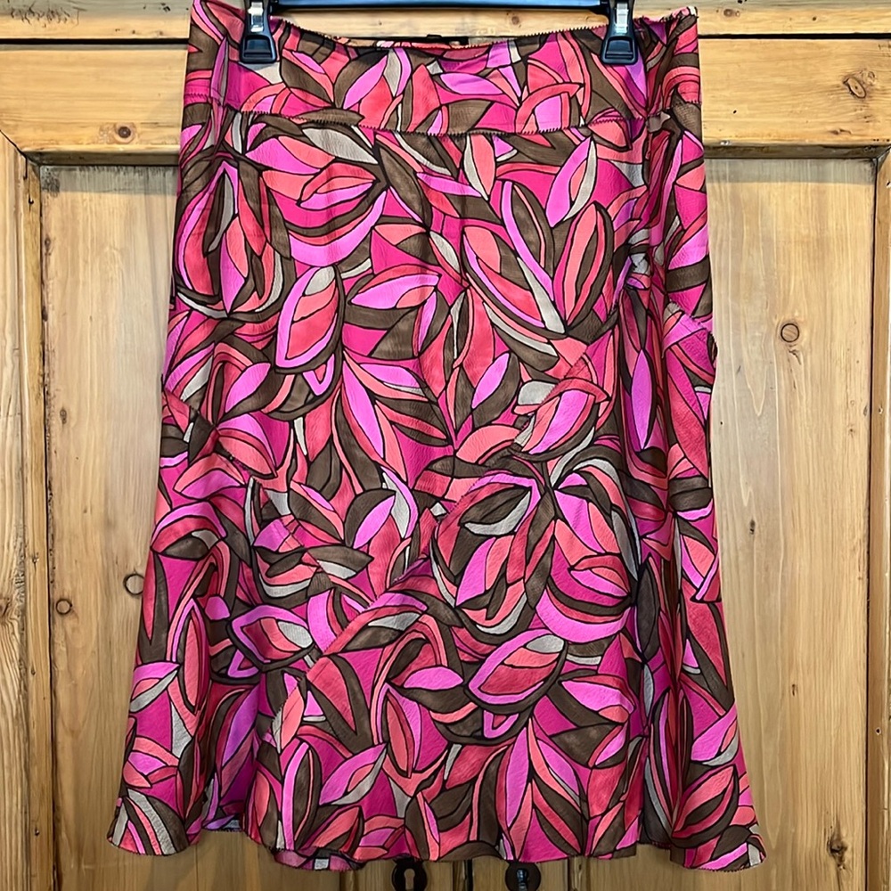 Sigrid Olsen Multi Colored Silk Skirt